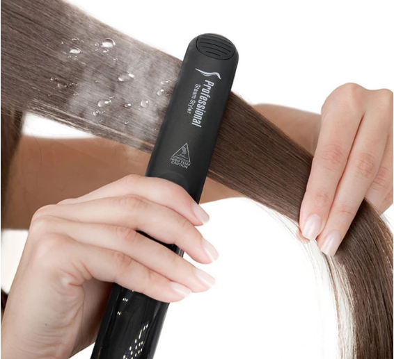Salon-Grade Dual Purpose Steam Hair Straightener and Flat Iron Curler for Amazing Style. Perfect Gift for Girlfriend!